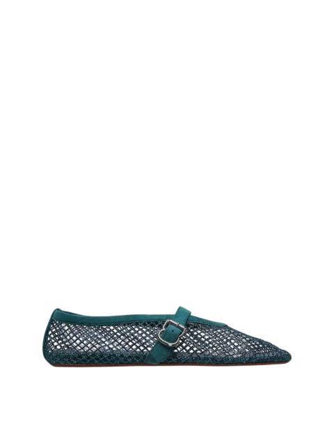 Alaïa Fishnet Strass Ballet Flats