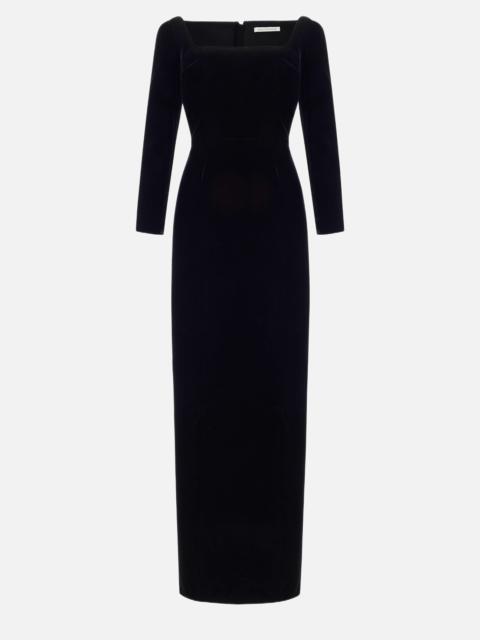 EMILIA WICKSTEAD Birch Dress in Black Velvet