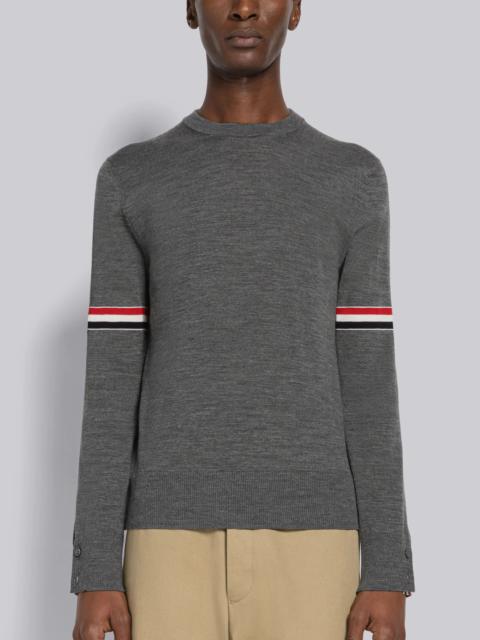Thom Browne Fine Merino Stripe Crew Neck Pullover