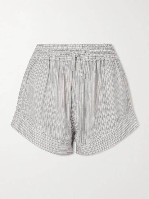 Isabel Marant Étoile Thaliany Striped Cotton Drawstring Shorts