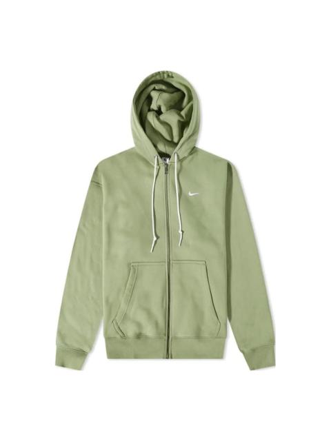 Nike Nike Solo Swoosh Fleece Full Zip Jackets 'Oil Green' DR0403-386