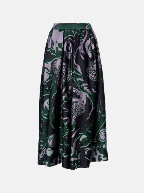 Dries Van Noten Printed midi skirt