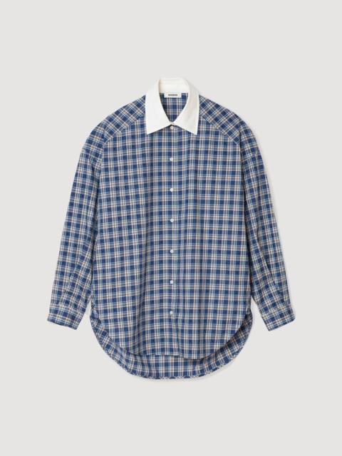 Sandro RHINESTONE CHECKERED SHIRT