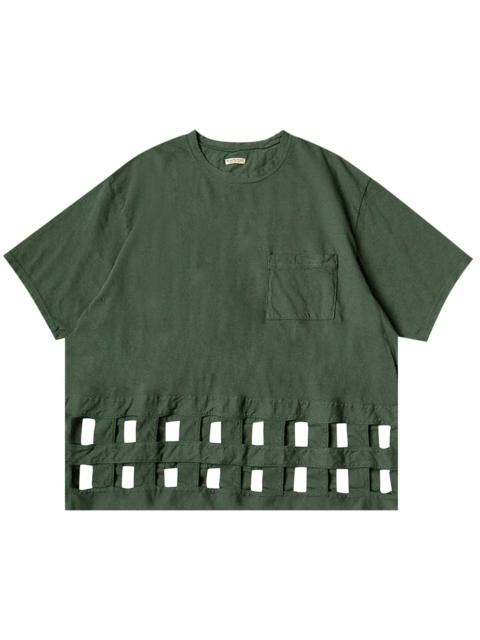Kapital Kapital 20 / -Jersey Windowpane T-Shirt 'Green'