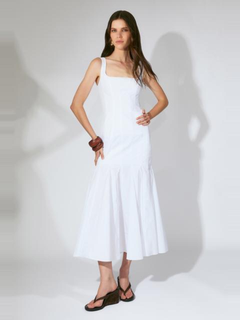 BARDOT Lolita Cotton Midi Dress In Orchid White