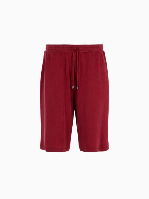 GIORGIO ARMANI Stretch cupro jersey Bermuda shorts