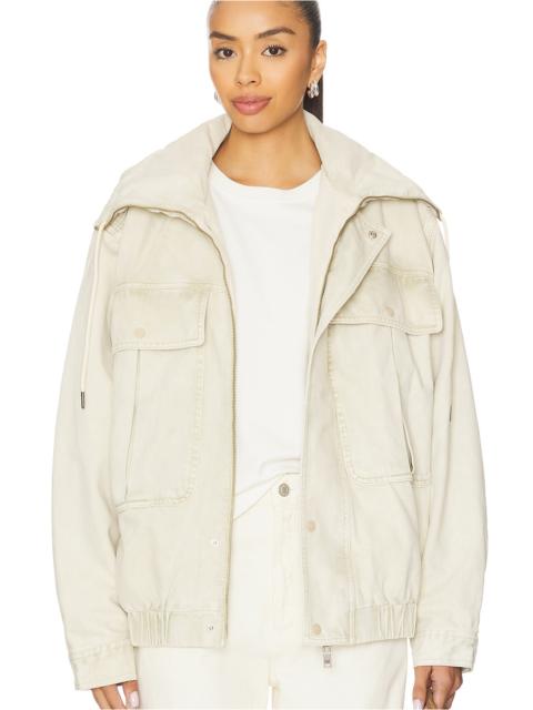 ONE TEASPOON Denim Utility Puffer Jacket