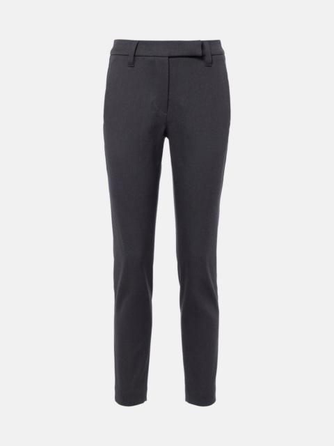 Brunello Cucinelli Cotton-blend slim pants