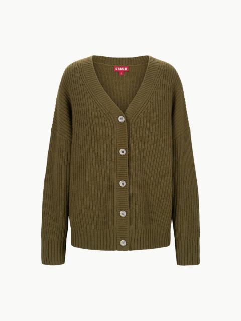 STAUD MATILDA CARDIGAN SERGEANT GREEN