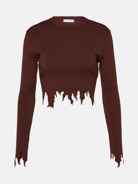 JW Anderson raw-cut long-sleeve T-shirt