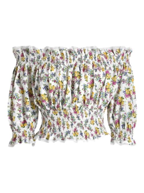 Dolce & Gabbana floral-print off-shoulder top