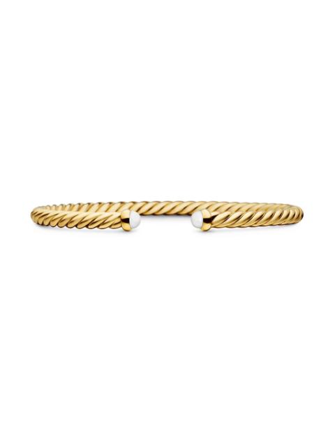 DAVID YURMAN Women's Modern Cablespira Bracelet in 18K Yellow Gold - Pearl