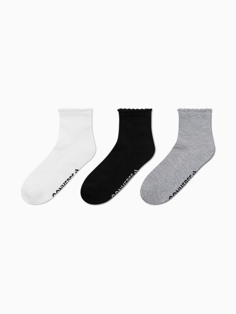Converse 3-Pack Pointelle Ankle Socks