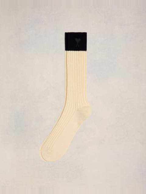 AMI Paris TWO TONES AMI DE COEUR SOCKS