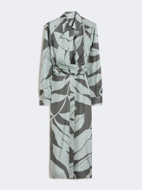 Max Mara Printed silk shirt dress - GREEN