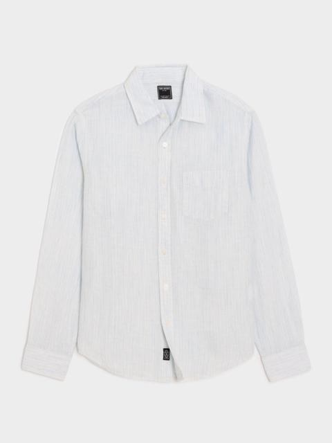 TODD SNYDER Slim Sea Soft Linen Point Collar Shirt