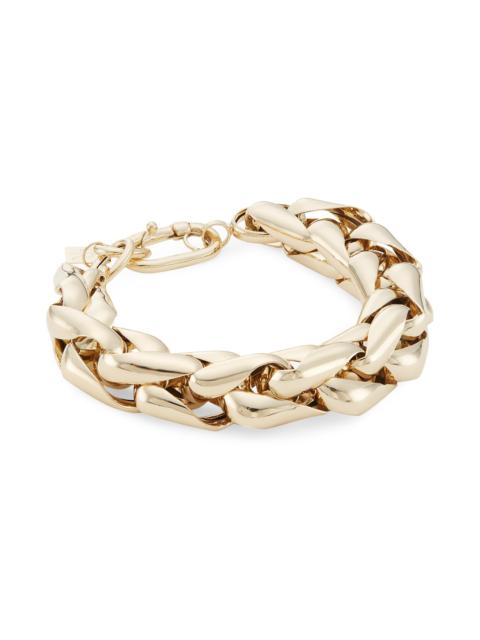 LAUREN RUBINSKI Women's 14K Yellow Gold Medium Wheat Chain Bracelet/6.5" - Gold