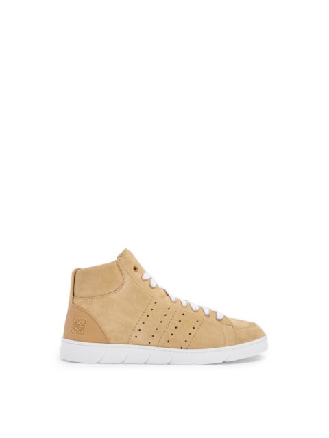 Loewe High top soft sneaker in split calfskin