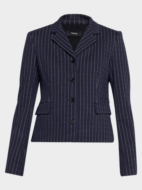 Theory Fitted Pinstripe Jacket