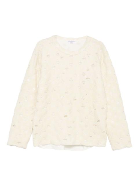 Yohji Yamamoto wool blend distressed sweater
