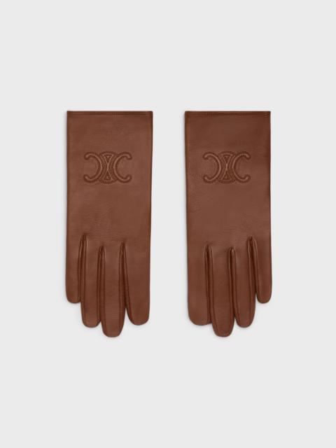triomphe gloves in plongé lambskin