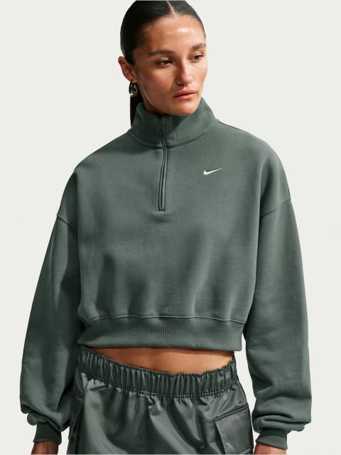 Nike Nike Studio Fleece Medium Weight Women's Oversized 1/4-Zip Cropped Top