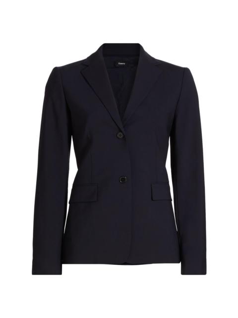 Theory Women's Slim-Fit Wool Blazer - Deep Navy