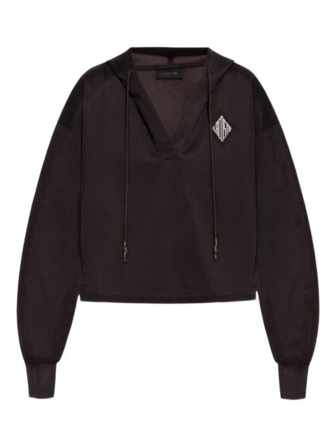 LACOSTE logo-patch hoodie