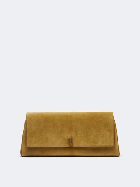 KHAITE Audrey Medium suede clutch