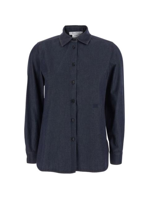 Max Mara logo-embroidered denim shirt