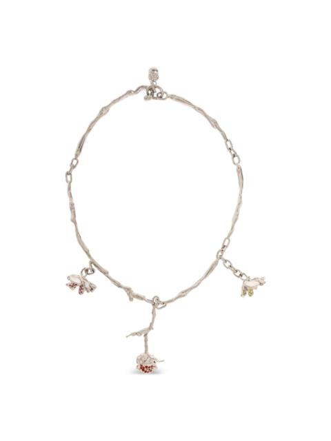 Rose Bud crystal-embellished necklace