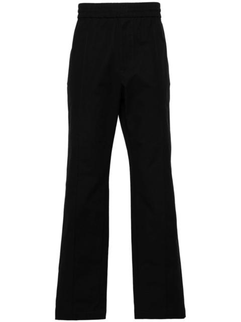 raised-seam straight-leg trousers