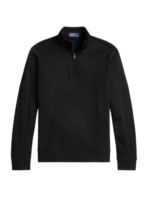 Polo Ralph Lauren Men's Textured Cotton-Blend Quarter-Zip Sweater - Polo Black Heather Black Boot