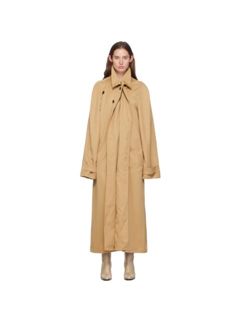 MARIE ADAM-LEENAERDT Beige Pinched Trench Coat