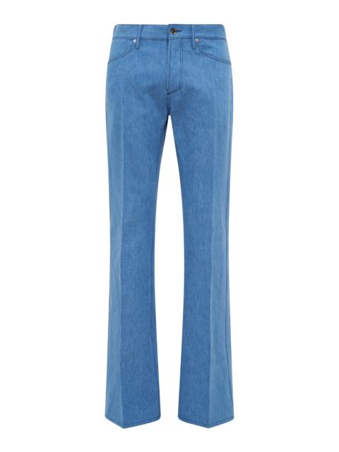 GABRIELA HEARST Preston Five Pocket Pant in Light Blue Recycled Cotton Linen Denim