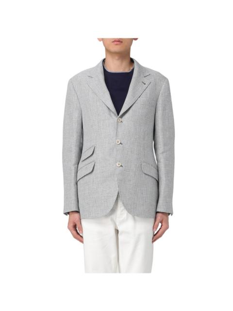 Brunello Cucinelli Linen Jacket "White / Grey" BRUN2064