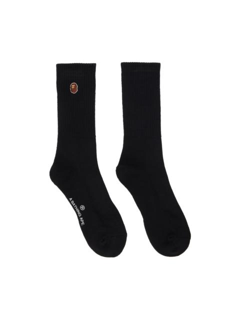 A BATHING APE® Black Ape Head Socks