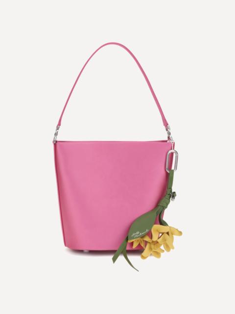 self-portrait Satin Bucket Bag