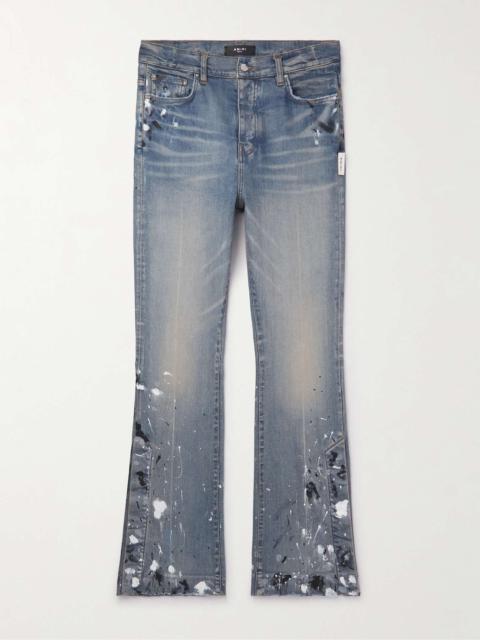 AMIRI Slim-Fit Flared Paint-Splattered Jeans