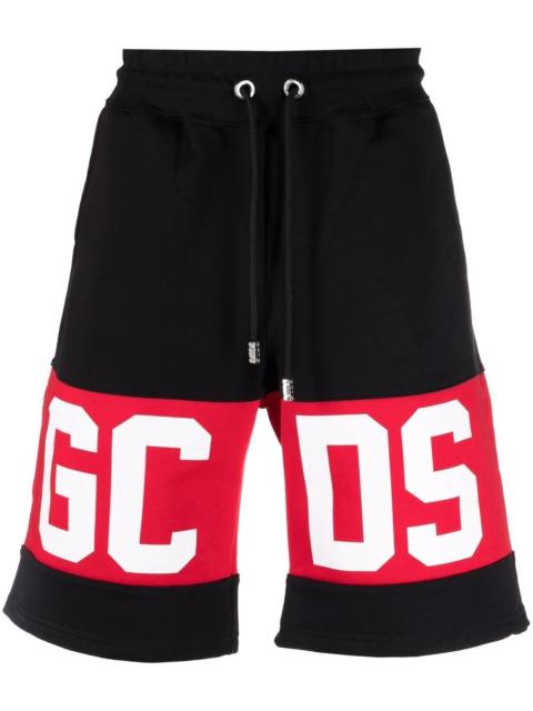 logo track shorts