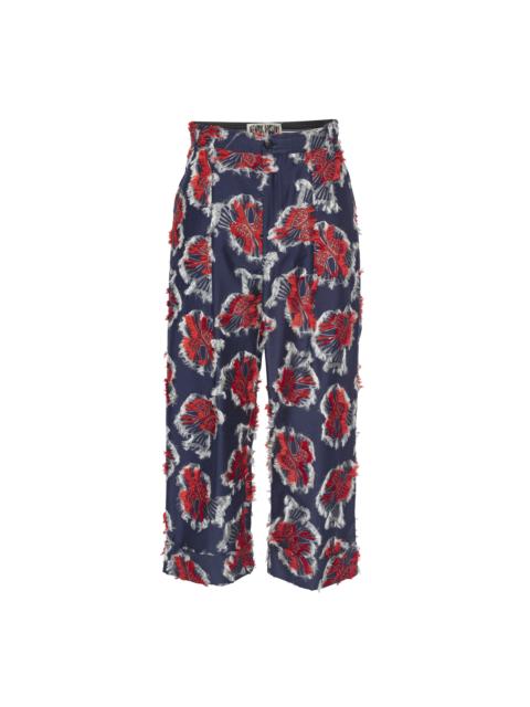 HENRIK VIBSKOV SAY COTTON PANTS - RED NAVY BIRDY