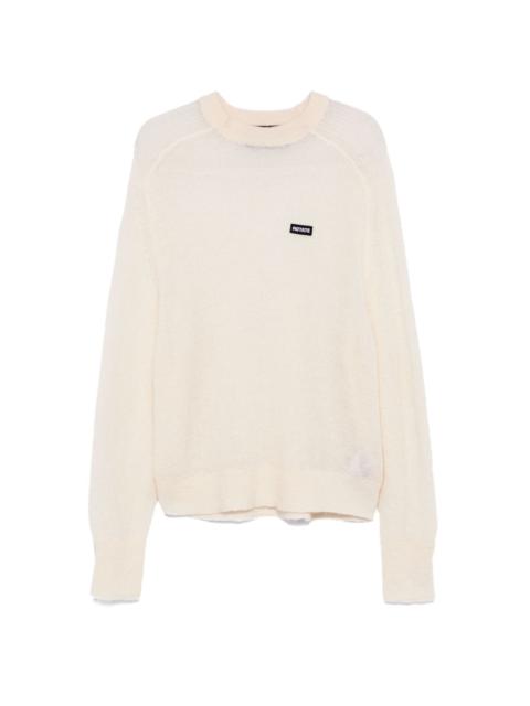 ROTATE logo-patch sweater