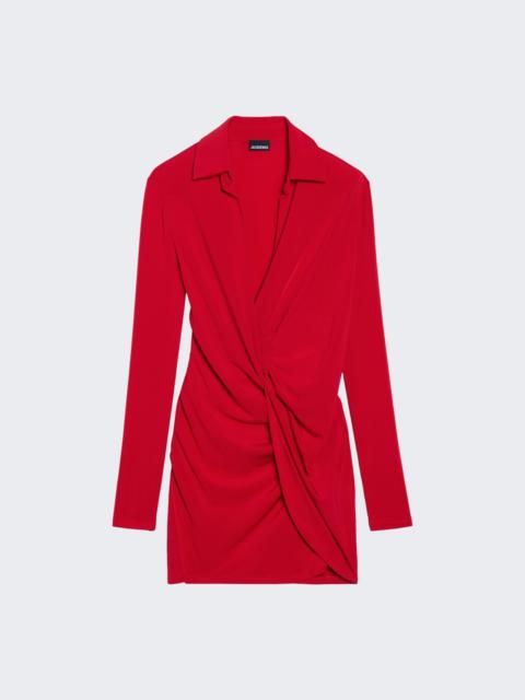 JACQUEMUS La Robe Bahia Jersey Dress Red