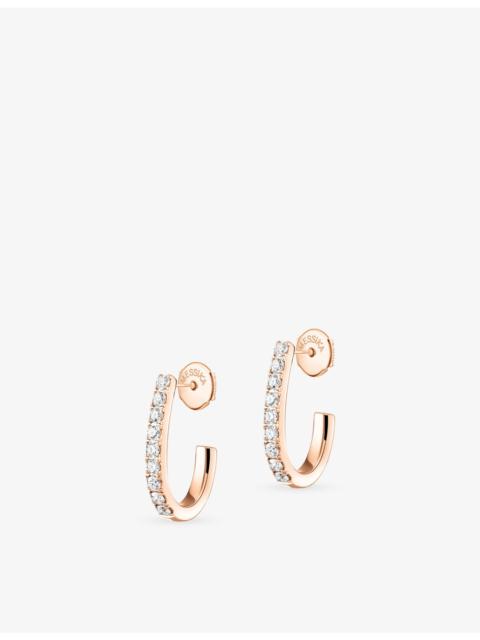 MESSIKA Gatsby 18ct rose-gold and diamond hoop earrings