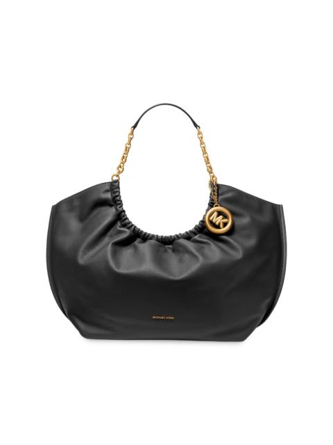 MICHAEL KORS Women's Indie Large Cinched Leather Tote Bag - Black