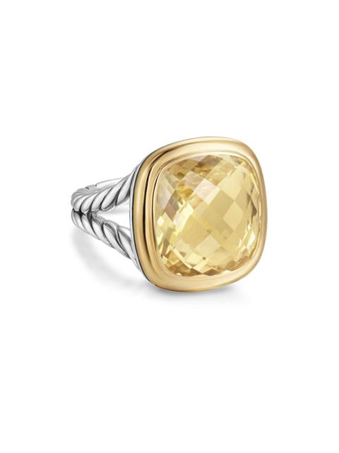 DAVID YURMAN Women's Albion Ring in Sterling Silver - Champagne Citrine
