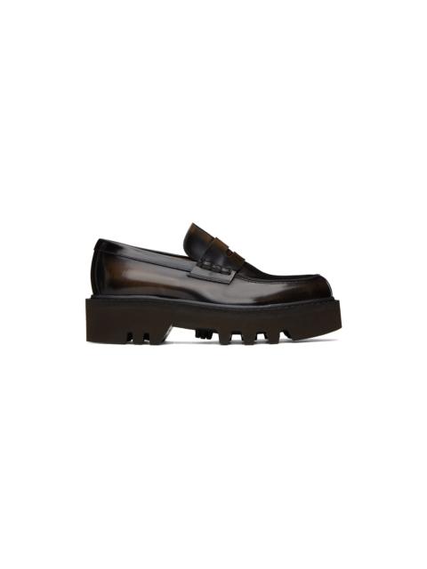 Dries Van Noten Brown Leather Loafers