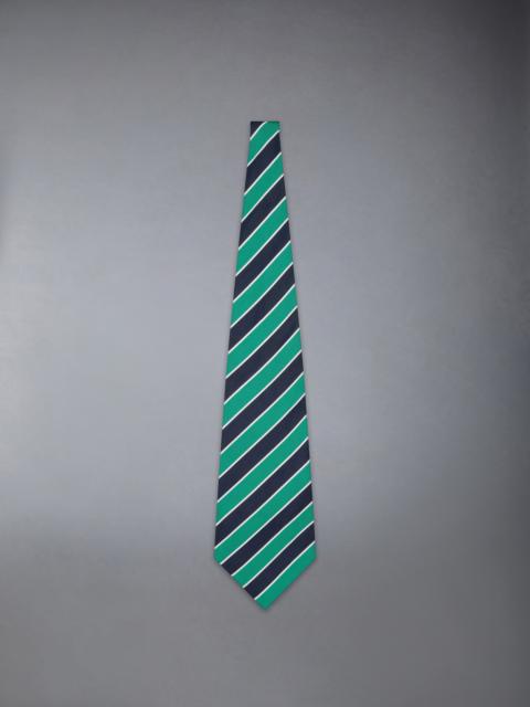 Thom Browne SILK COTTON MOGADOR TRICOLOR WIDE TIE