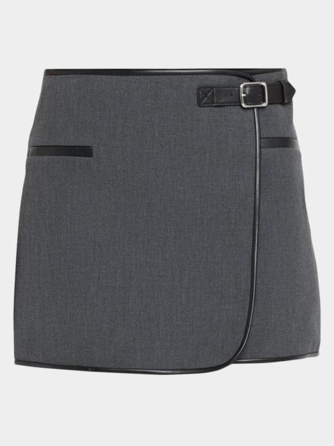 SIMKHAI Sheridan Wrap Mini Skirt