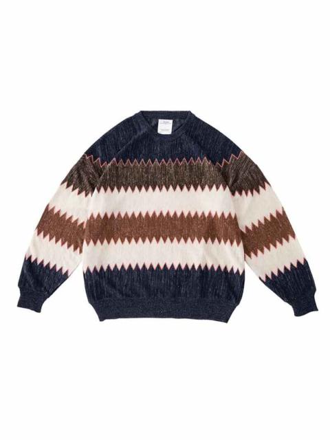 AMPLUS KNIT L/S ZIG-ZAG NAVY